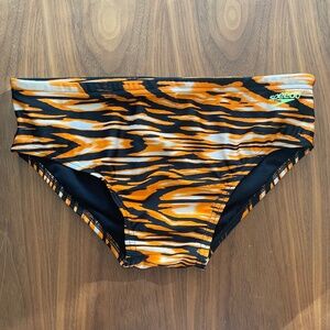 Men's Speedo Swim Brief-Tiger Stripe. Size 34